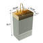 Meuble-lavabo moderne sur pied de 51 cm (20 po) avec lavabo monobloc en or brossé, E1, tiroir à fermeture amortie, option de fixation murale, embout en métal