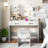 Makeup Vanity Desk With Lighted Mirror Charging Station 3-color Dimmable Led Lights -1067994621