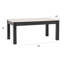 Table basse rectangulaire en teck et marbre, noir-120200465