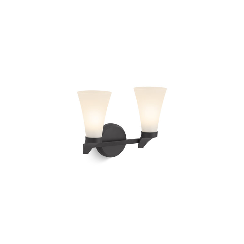Simplice Two-Light Sconce, Matte Black