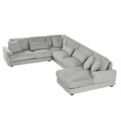 129" Oversized Sectional Sofa U-Shaped Sofa Couch