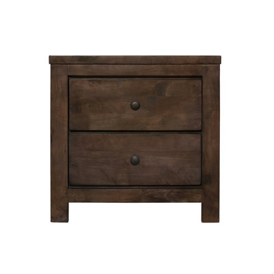 Brown 2-Drawer Nightstand