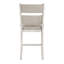 Ensemble de 2 chaises à hauteur de comptoir Vile, polyester gris, blanc antique vieilli