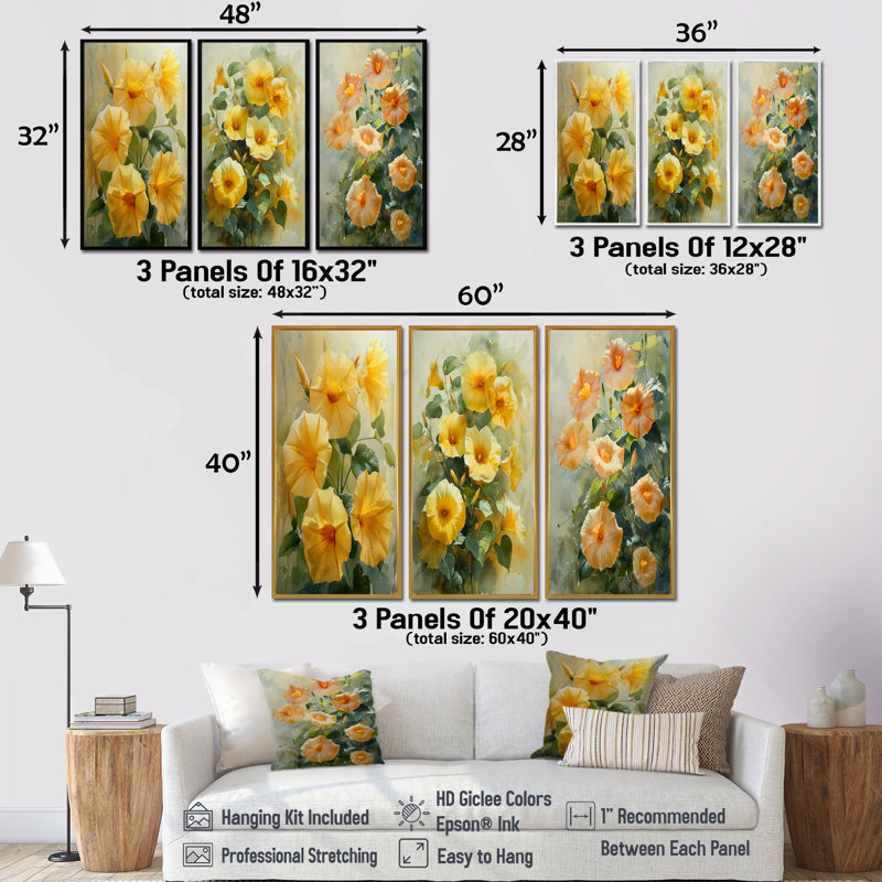 Jaune, vert, soleil, matin, gloire I - collection de reproductions sur toile Morning Glory, Toile tendue, Ne s’applique pas