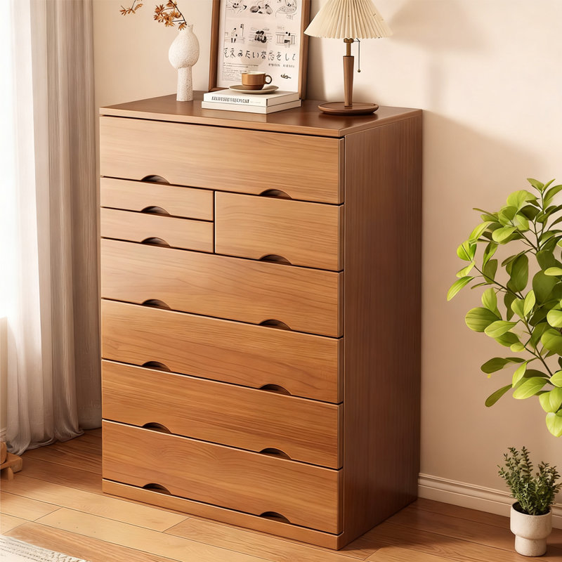 Armoire d'appoint en bois manufacturé et noyer clair clair, Noyer clair