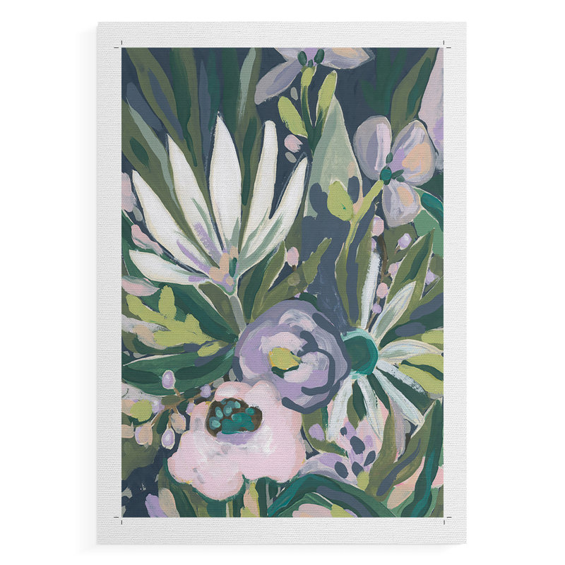«Purple Jungle Garden I», impression sur toile seulement - non encadrée, H 27 po x l 18 po