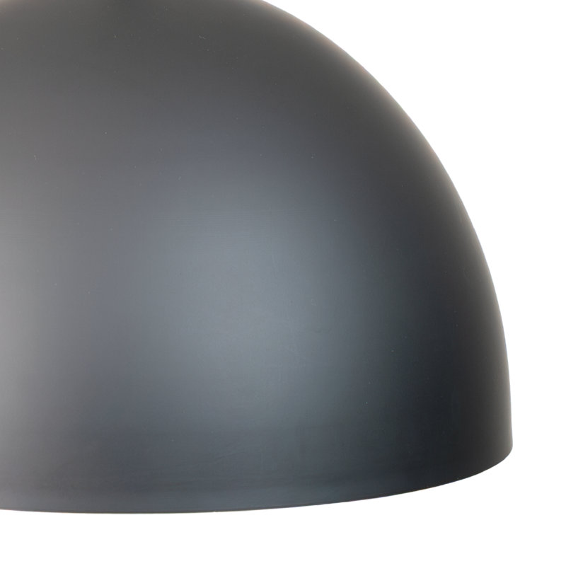 Luminaire suspendu moyen 1 lumière Hunter Erling, Noir mat