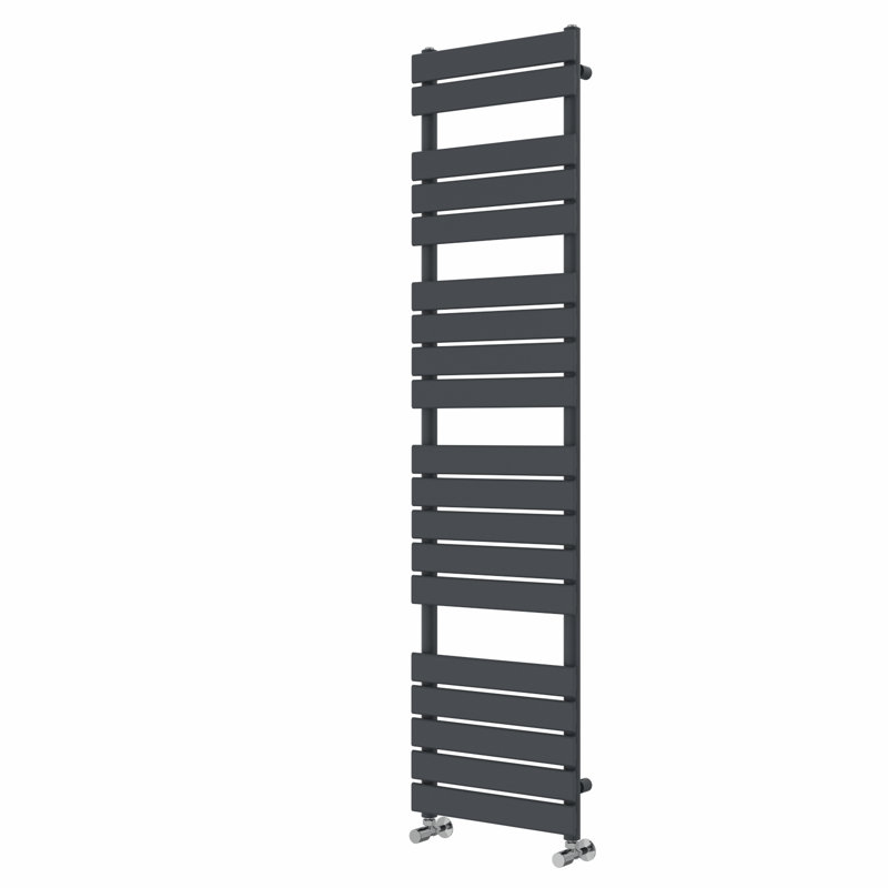 Burson Flat Panel Towel Rail Heated Towel Rails, Anthracite, 180cm H x 45cm W x 6.2cm D