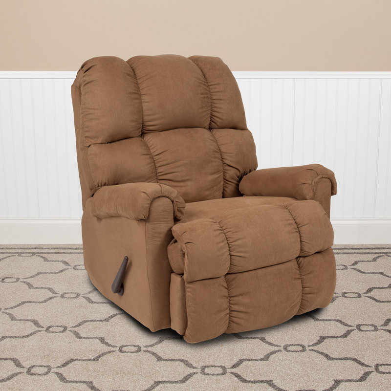 Fauteuil inclinable manuel berçant standard de 35 po de largeur Caelynn, Chameau