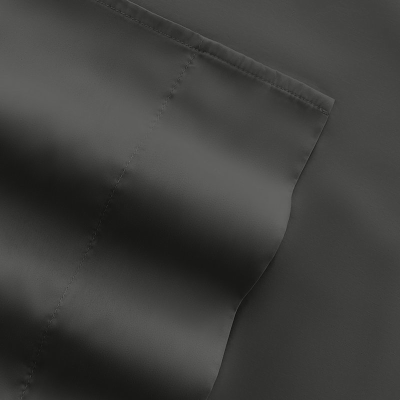 Sheet Set Solid Microfiber Ultra Soft Bedding, Gray, Twin Sheet Set with 2 Pillowcases