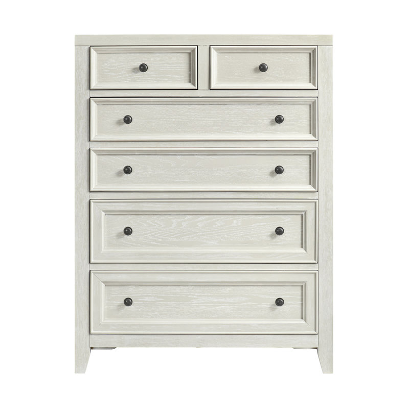 Commode 6 tiroirs Gypse, Blanc