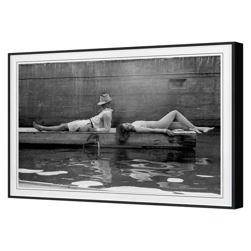 Lounging Couple Print by Grand Archives, Black Framed, 42" H x 61" W