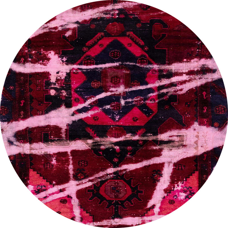 Abstract Indoor Rug, Round 6'