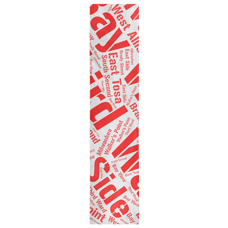 Chemin de table, 90 po x 16 po, Rouge, Milwaukee