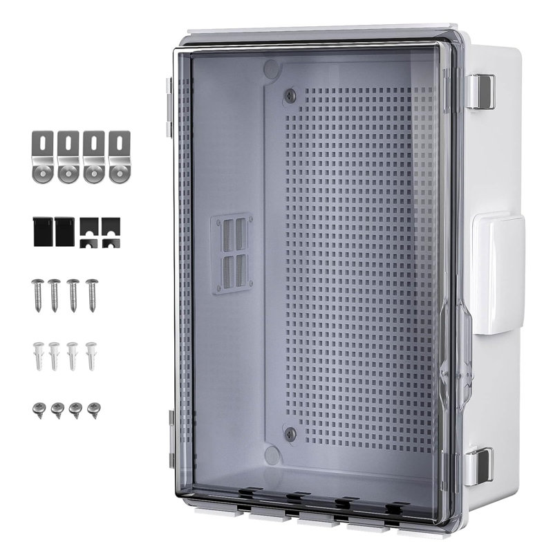 Boîte de jonction électrique en ABS, conception ventilée, œillets pour câbles