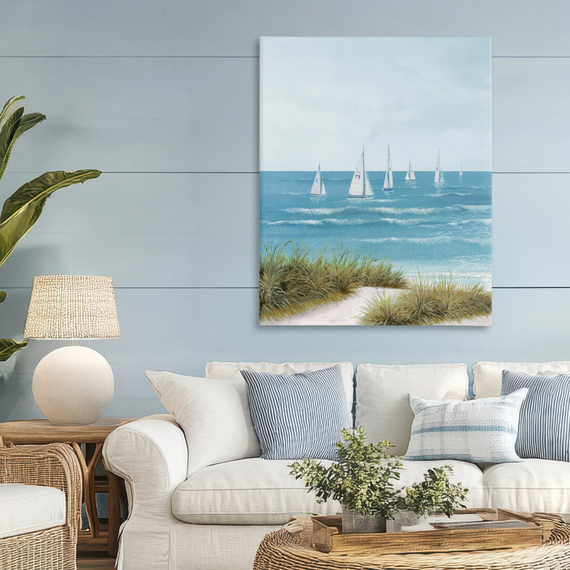 «Sail Away Beach Seascape Canvas», conception par Lorenzo Collective, H 48 po x l 36 po