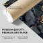 Abstrait géométrique abstrait doré et gris, reproduction d'art moderne sans cadre-396361546