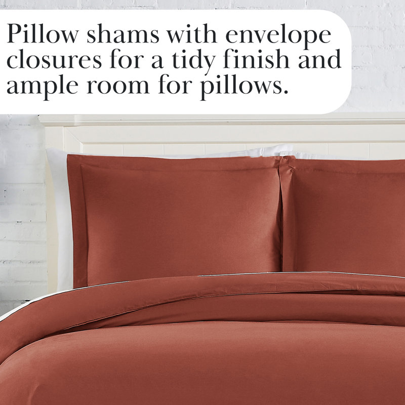 Southshore Fine Linens Microfiber Duvet Cover Set with shams, King/Cal. King Duvet Cover + 2 King Shams, Marsala