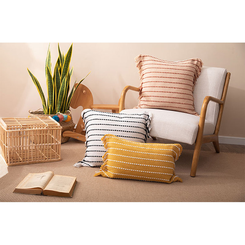  Rectangular Cotton Pillow, Pillow Cover Only - No Insert, White