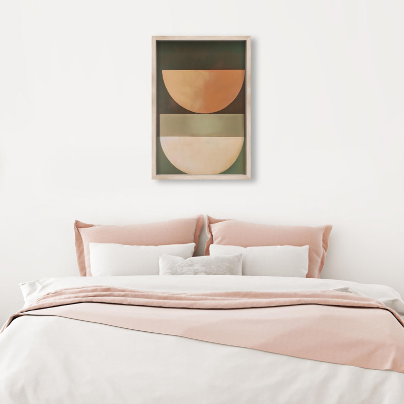 Oliver Gal Sun-Kissed Minimalism I Abstract - Luxury Shadowbox Framed Wall Art, 38" H x 26" W, Cream