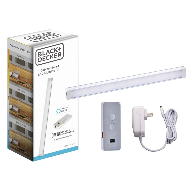 Black+decker LED Under Cabinet Lighting Kit, 1-Bar, Cool White, 9