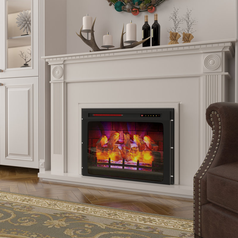 Merola 28"W Recessed Electric Fireplace with Remote