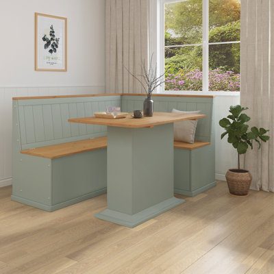 Appleridge  Corner Wood Storage Bench