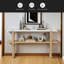 Console rétro élégante avec plateau en marbre et solutions de rangement polyvalentes pour le vestibule et le salon-1970120343-1970120338