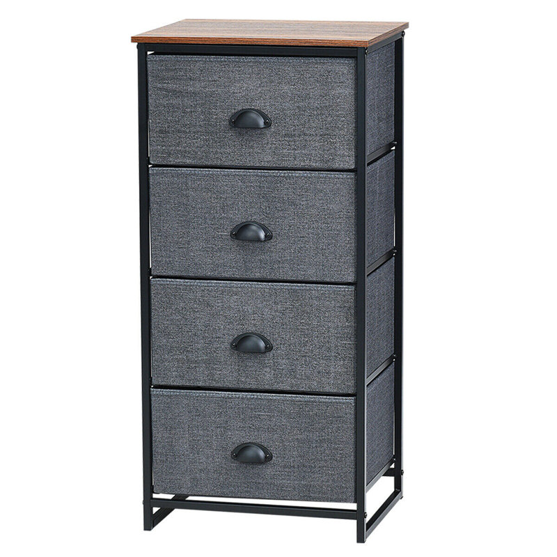 Commode 4 tiroirs l 18 po Whitesburg, Noir, noir, noir, noir