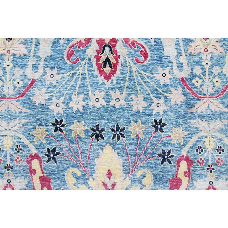 Oriental Area Rug in Blue, Rectangle 10' x 14'