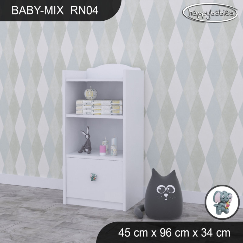96cm H Kids Cube, 96cm H x 45cm W x 34cm D, White
