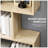 S-Shaped 6 Shelf Wooden Bookcase With Unique Design For Modern Home And Office Storage