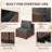 Outdoor 7-Piece Modular Rattan Patio Conversation Set with Cushions - Brown/Dark Gray-106406761