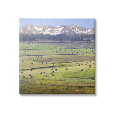 " Rural Hay Bales Farm Pasture " Color Photography Print