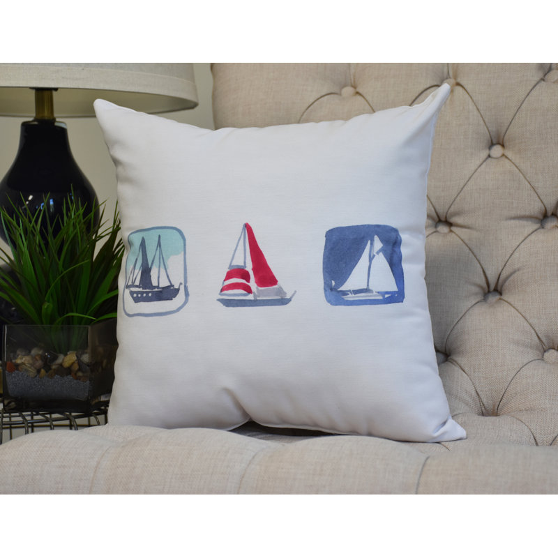 Housse de coussin carré Nantucket, Ivoire, 18 po x 18 po