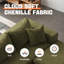 Canapé modulaire en chenille modulaire en U de 162 po de largeur avec 6 coussins-278796369