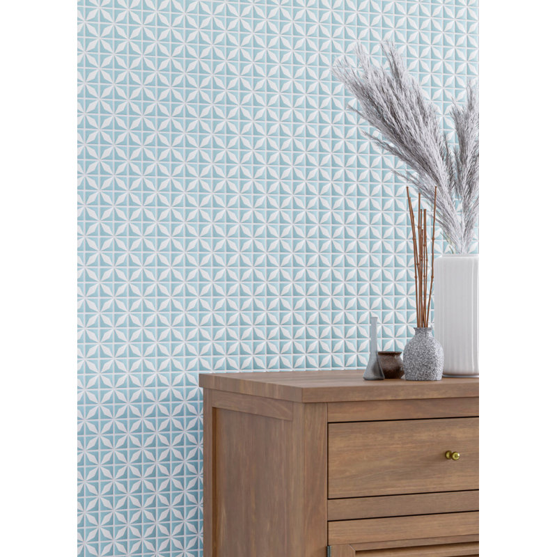 Moline 2-in. x 2-in. Floral Patterned Matte/Glossy Glass Floor & Wall Mosaic Tile, Hiya