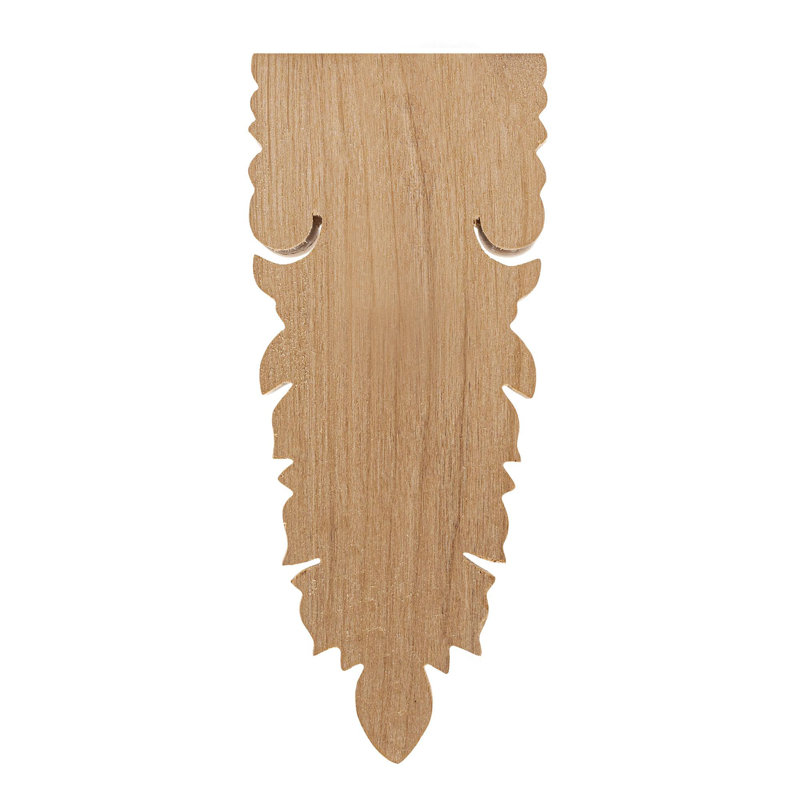 Hand Carved Alder Wood Acanthus Onlay Applique