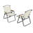 2 Piece Beige Folding Outdoor Chair – Portable & Supportive For Camping, Beach, Bbq, & Patio