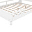 Lit plateforme double en bois avec éclairage à DEL intégré, tête de lit avec rangement et garde-corps-1441408255