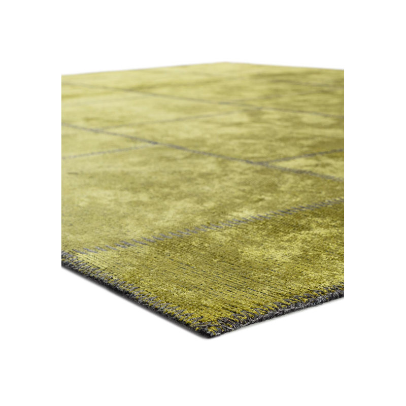 Rapture Patchwork Area Rug in Green, Rectangle 9' x 12'