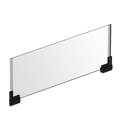 Porte-affiches double face en acrylique avec fixation magnétique, 56 cm (L) x 22 cm (H), ensemble de 2