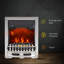 E Cairns 48.2cm W Silver Electric Fireplace with 2000 BTU