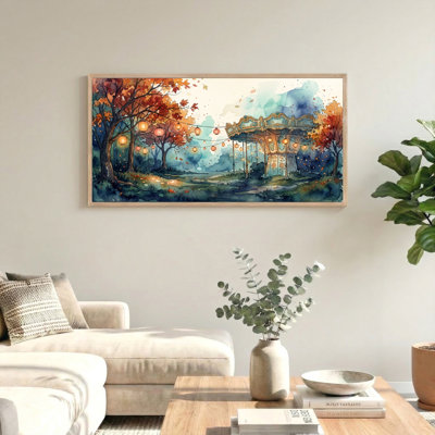 Ensemble de 1 toile murale Carrousel d'automne