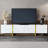 Luxury Fluted TV Stand For Tvs Up To 80'', Modern Entertainment Center With Storage Cabinets & Drawers, Smooth Media Console With Golden Wood Grain Legs For Living Room-905985737