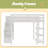 Loft Bed With Shelves, Storage Staircase, Small Wardrobe And White LED Light-413165432