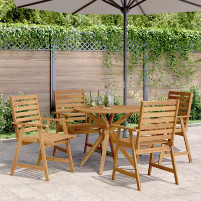 Solid Wood Patio Dining Set Table,