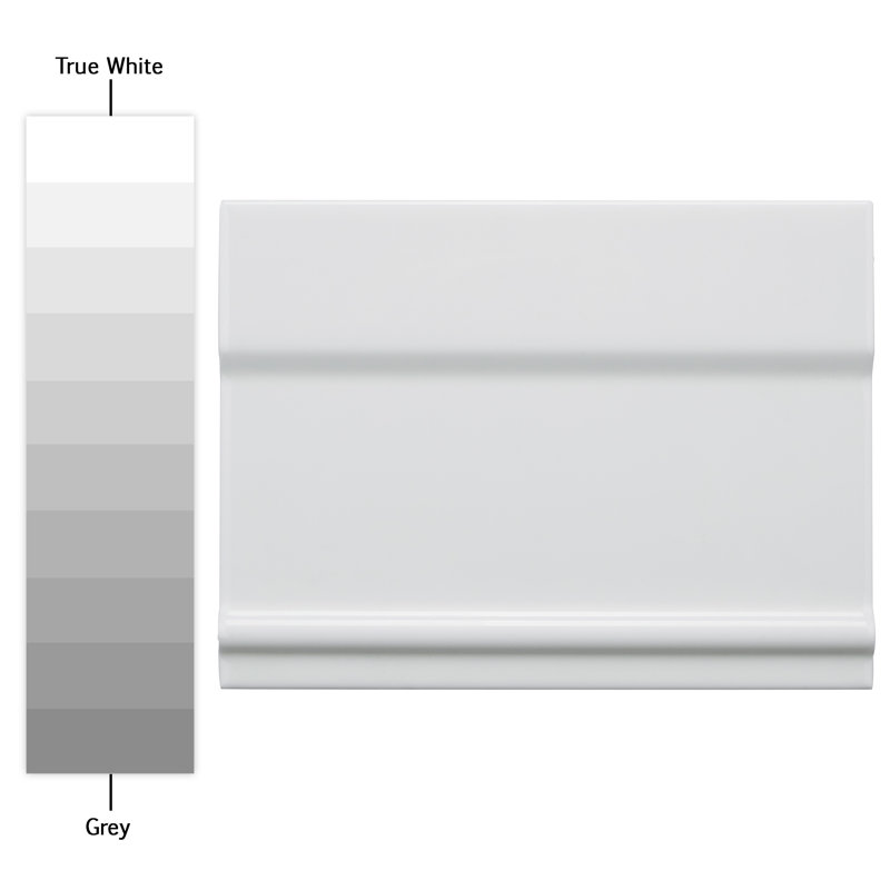 Santorini 7.9" x 5.9" Glossy Ceramic Bullnose Tile Trim in Blanco