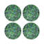 Mariposa Pop Vegan Leather Round Coasters-227193710