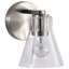 Meuble-lavabo 1 lumière Spruill - verre transparent-2078592901
